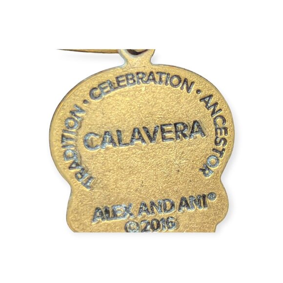 Alex & Ani 2016 Calavera Gold Tone Skull Copper Charm Bracelet - Picture 8 of 13